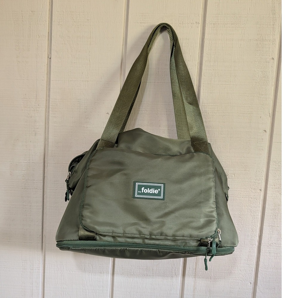 The Foldie Foldable Travel Bag Olive Green Expandable Duffel Weekender Carry-On